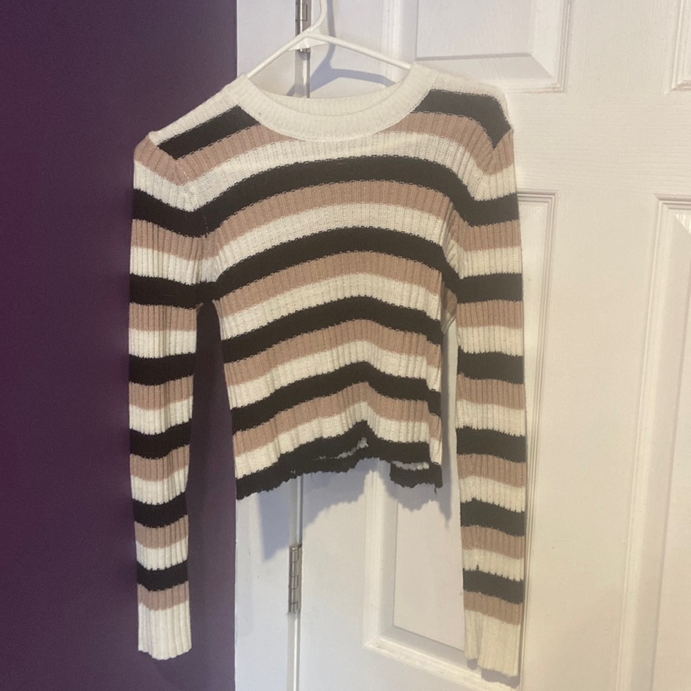 Cropped Stripped Sweater